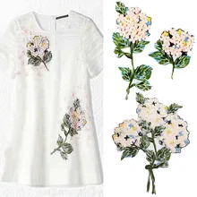 Новая мода DIY Аппликация вода растворимая вышивка костюм украшение цветок патч цветные Переводные изображения аксессуары