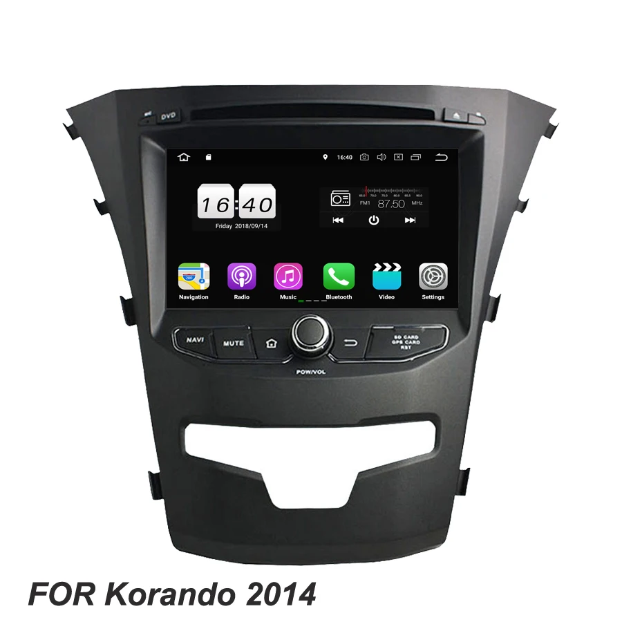 TDA7851 Android 8 1 для SsangYong Korando 2014 2 Гб RAM автомобильный dvd плеер Wifi 4G BT 4 0 handfree RDS радио