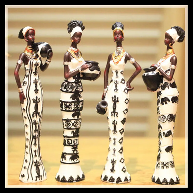 Buy Set of 4, New africa figurines resin model kit