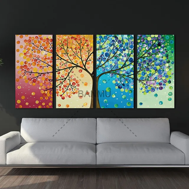 Aliexpresscom Acheter Toile De Peinture Affiche Coloré Feuille