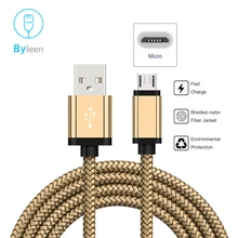 Byleen 100 см 3 фута 1 метр Micro USB зарядное устройство Быстрая зарядка дата линия для NOKIA 8/6/3310 lenovo Z5/S5/k5 note/A5/K920/P70/VIBE P2