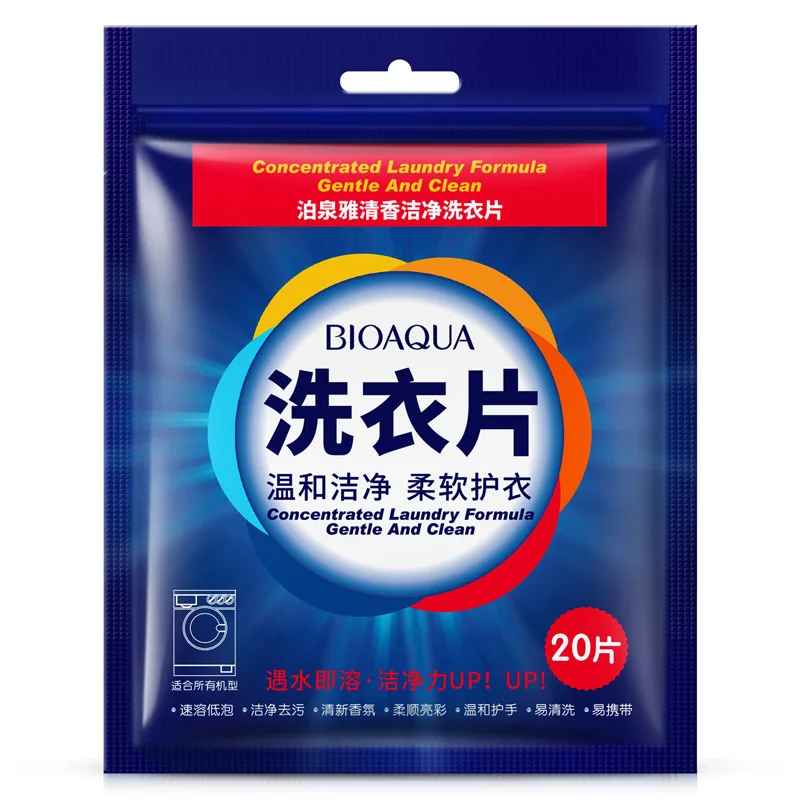 

20pcs Fragrance Cleansing Laundry Tablets Laundry Liquid Papers Washing Soap Washing Clothes