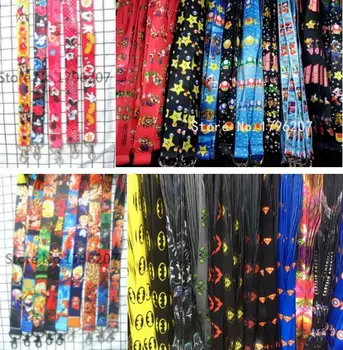 

100 PCS Cartoon Mix Neck Strap Lanyard Mobile Phone Charms Key Chain ID Badge Key Chains A-205