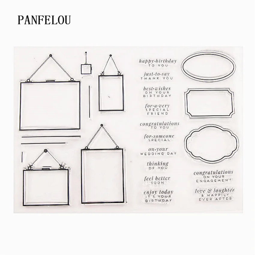PANFELOU заметка доска штампы прозрачный силиконовый прорезиненный прозрачные штампы мультфильм для скрапбукинга/DIY Рождественский свадебный альбом