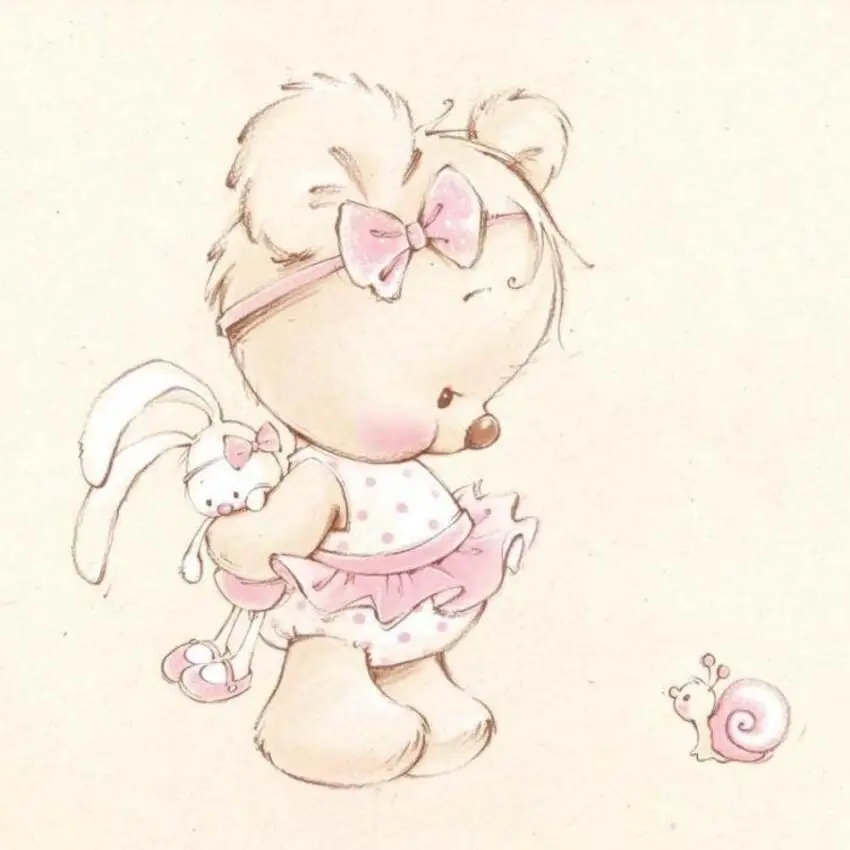 

10x8 Pink bear Transparent Clear Stamps for Scrapbooking for DIY Card Making Cutting Crafts Stencil