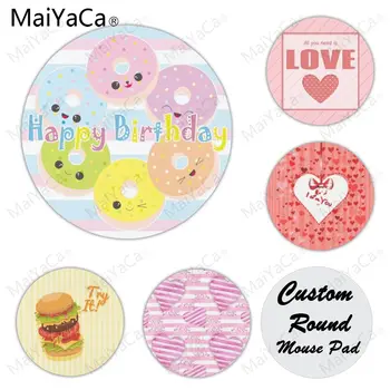

MaiYaCa Simple Design Happy Birthday Yummy Food High Speed New Mousepad Size for 200x200x2mm and 220x220x2mm Small Mousepad