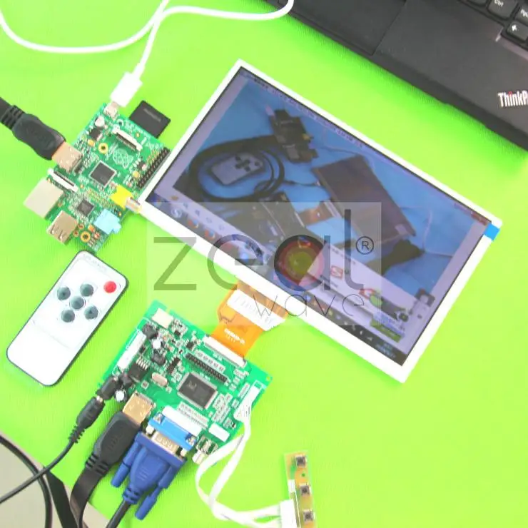 

50pin HDMI VGA+2AV+Reversing+Remote Driver Board + 9inch AT090TN10 800x480 LCD Display