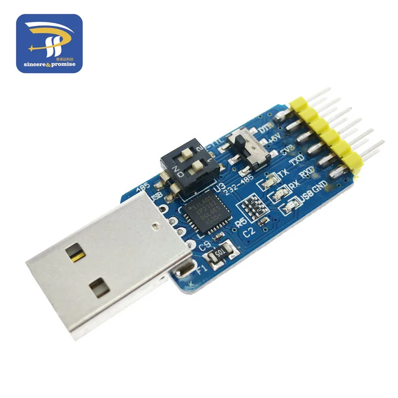 Фото 5PIN CP2102 USB 2,0 к TTL 485 232 Модуль UART 6Pin последовательный преобразователь STC Замена FT232 модуль адаптера 3,3 В/5 В питание для Arduino №5