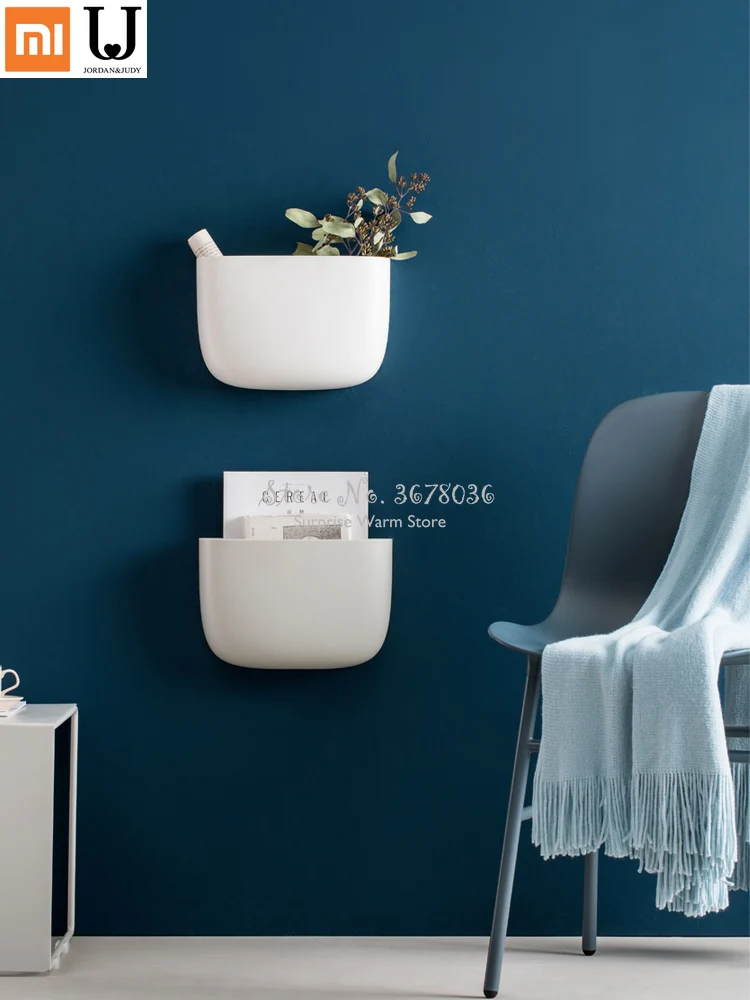 

Xiaomi Wall-mounted Receptacle Box for Toilet Kitchen Bathroom Shelf Cosmetics Durable Thickened HIPS Material