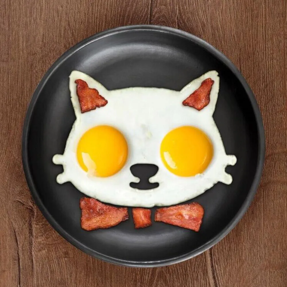 

Tenske Kitchen Silicone Cat Egg Shaper Cat Fried Eggs Mould Cute Interesting Mould*30 hogar cocina 2018 hot sale