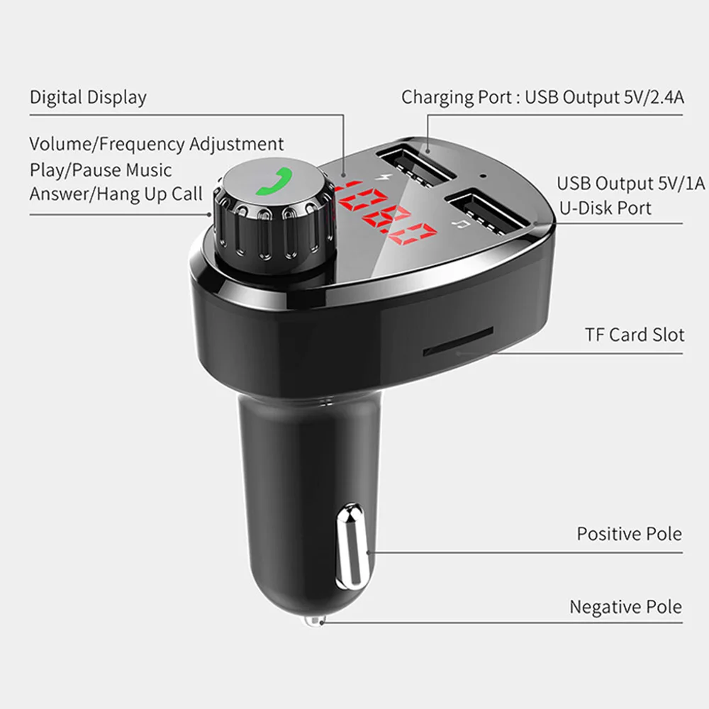 VR робот Bluetooth громкой связи автомобильный комплект fm-передатчик модулятор двойной USB зарядное устройство автомобильный аудио MP3-плеер с TF картой/U диск play