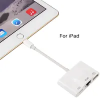 מצלמה reader 3 ב 1 לייטנינג עבור מתאם הרשת כדי LAN 100Mbps Ethernet RJ45 מתאם OTG מצלמה USB 3.0 Reader עבור iPhone / iPad (5)