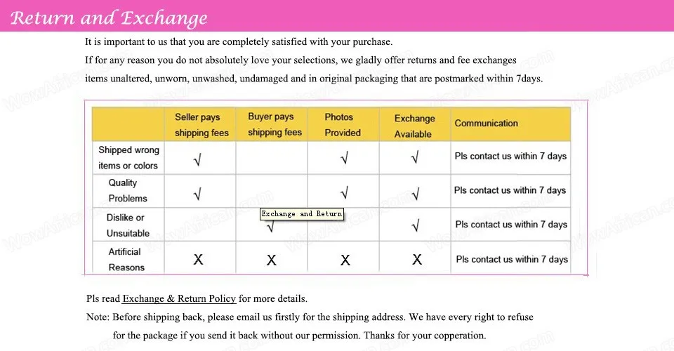 return,exchange 960