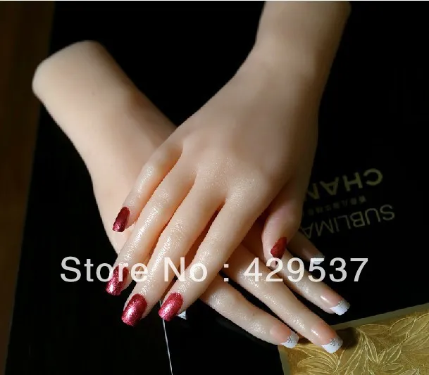 Top Quality Solid Silicone Woman Hands Sexy Woman Hands with Nail Model font b Sex b