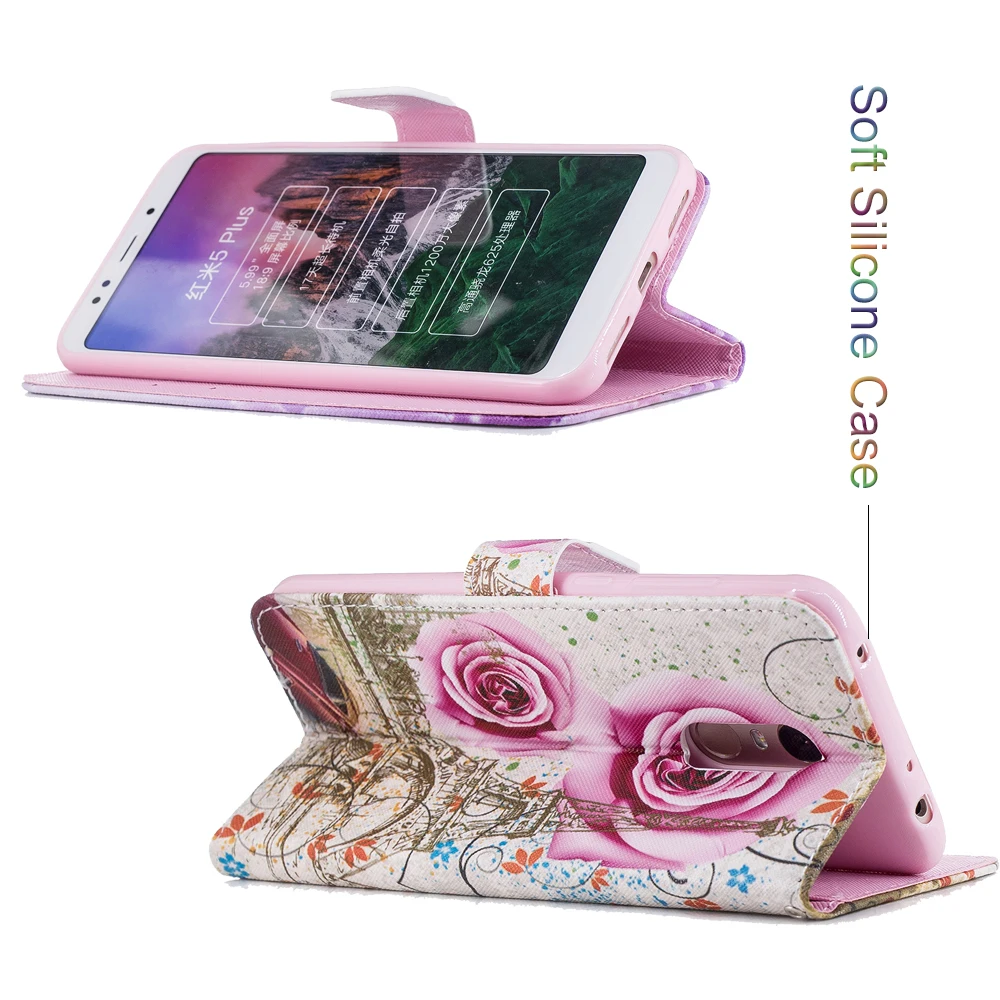 YIESOM Leather Wallet Cases For Xiaomi Redmi 5 5 Plus 5X 4X 5A 4A Cover Redmi Note 4 4X 5A Soft Silicone Case For Redmi Mi6 Capa (3)