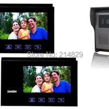 Широкий Напряжение 110 В-240 В безопасности двойной " Экран Цвет видео дверной звонок домофона точки ключ касания и анти-вор замок