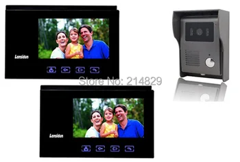

Wide Voltage 110V-240V Security Double 7" Screen Color video door Bell Intercom of point-touch key and anti-thief lock