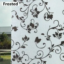 Матовое Непрозрачное стекло пленка для уединенности наклейки для домашнего декора черно-белое стекло окна бумаги цветок из кованого железа реквизит 1,22x5 м