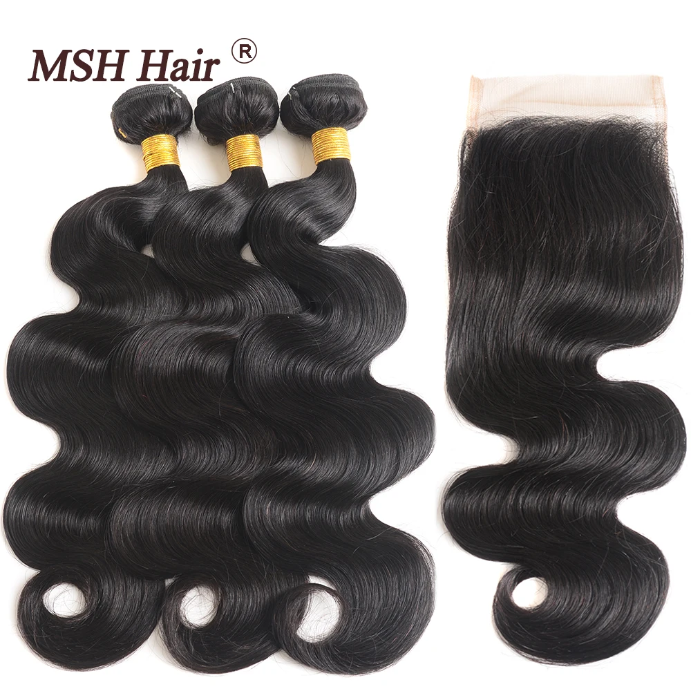 Amanda Brasilianische Gerade Haar Bundles Mit Verschluss 100% Menschliches Remy Haar 3 Bundles Mit 4x4 Spitze Verschluss 130% Dichte Haarverlängerung Und Perücken