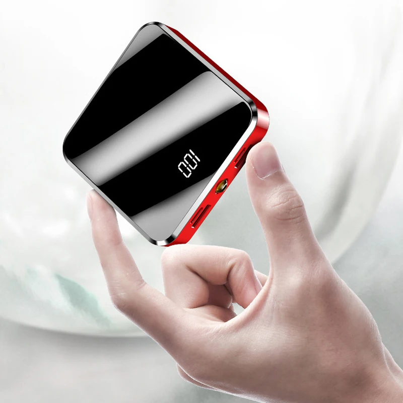 

Portable Mini Power Bank 20000mAh Powerbank Mirror Screen External Battery For iPhone Xiaomi Samsung Phone Charger Poverbank