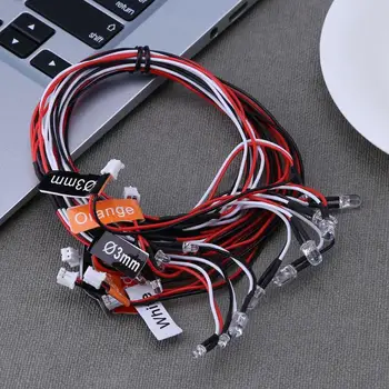 

Controlled Simulated and Flashing Light System for RC Car Lights LED Lamps Multi-color Accessories