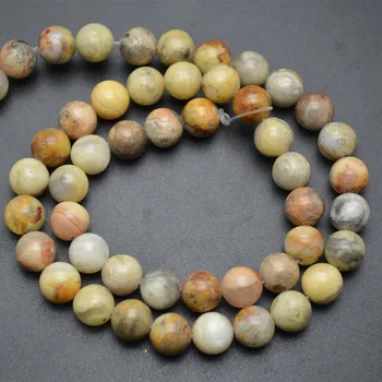 

4mm~10mm Natural Mix Yellow Stone Round Loose Beads