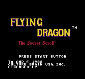 

Flying Dragon - The Secret Scroll Region Free 60 Pin 8Bit Game Card For Subor Game Players