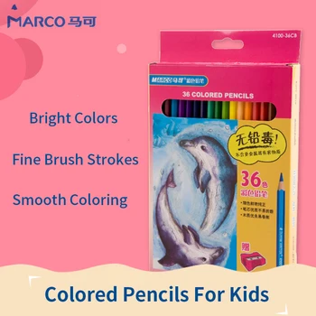 

Marco 12/24/36 Colors Oil Colored Pencils Non-toxic Drawing Pencil For Kids Painting Erasable Wooden Color Pencil Art Supplies