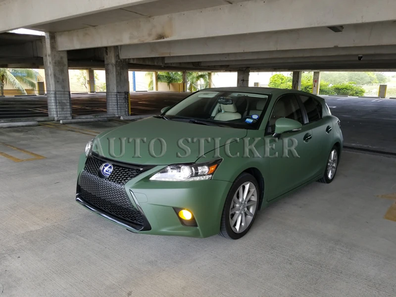 army green matte vinyl wraps car sticker 22