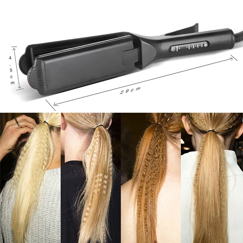 TOHUAN plancha de pelo mullida para corrugar, rizador de pelo de ondas  pequeñas, planchas planas, herramientas de peinado de hierro corrugado, 110  220V|Planchas de pelo| - AliExpress