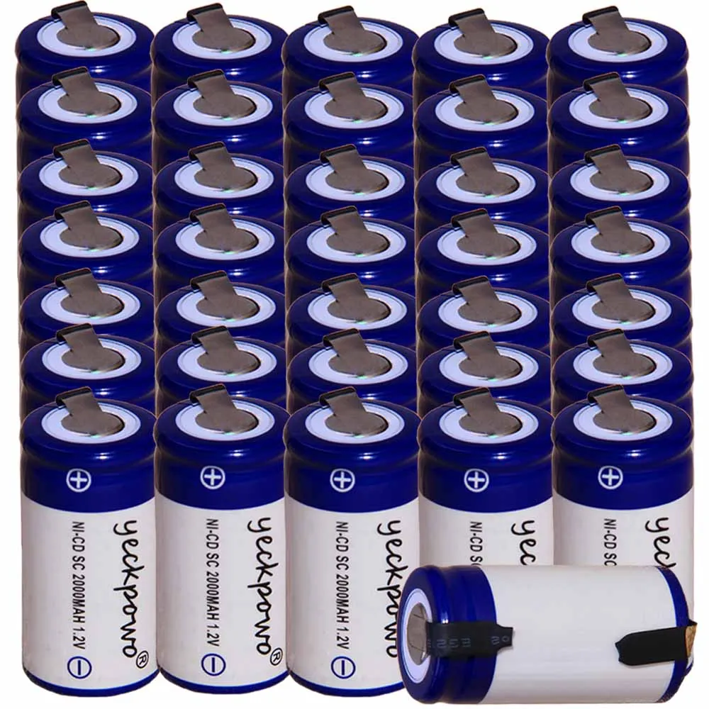 

Lowest price 36 piece SC battery 1.2v batteries rechargeable 2000mAh nicd battery for power tools akkumulator