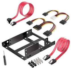 Support de montage pour disque dur interne SSD 3.5 à 2.5, Kit de câbles pour disque dur 2.5 à 3.5 go, caddie à plateau 