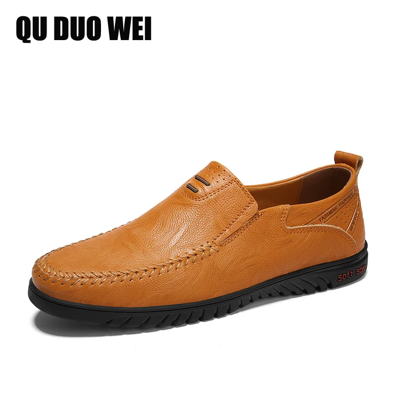 

Men's Sneakers Casual Shoes Split Leather Spring Summer Mens Half Loafers Luxury Brand Brown Black Man Lazy Flat Shoes Big Size