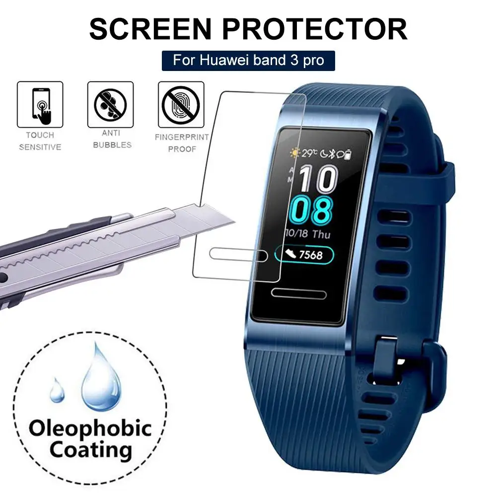 

3PCS Soft TPU Watch Film Transparent Screen Protector Protective Film For Huawei Band 3 Pro HD Smart Watch Film Band Protector