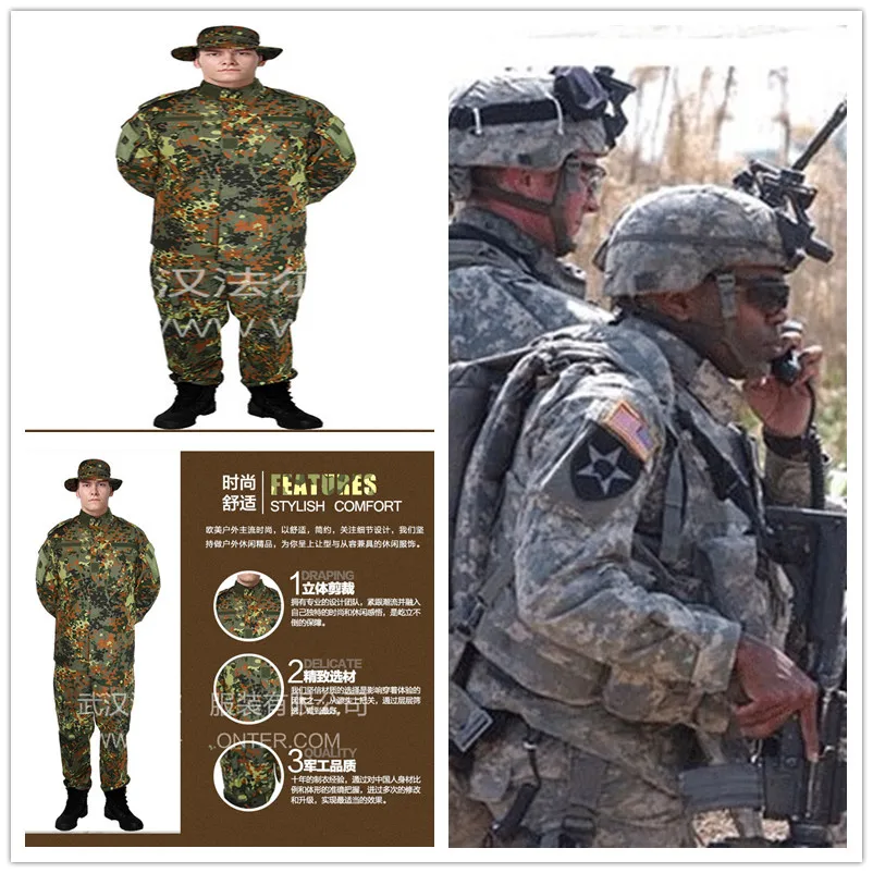 Germans Army Jungle CAMO Suit ACU BDU TACTICAL Camouflage Suit sets CS
