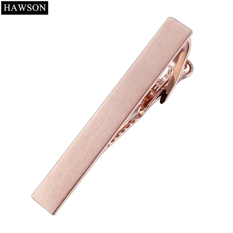 

HAWSON Rose Gold Tie Accessory Necktie Bar Mens Jewelry Clamp Tie Clip Pin Clasp With Box