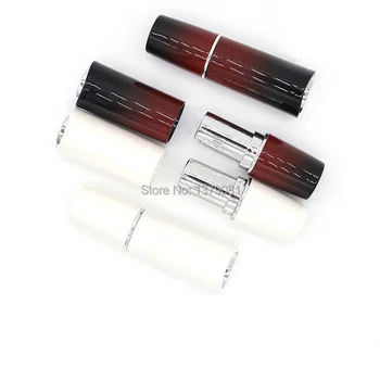 

30/100pcs Empty Pearl White Lipgloss Lipstick Tube ,DIY Black Brown Gradient Cylinder Lip Blam Packing Container Free Shipping