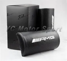 2 pcs Almofada Do Pescoço Travesseiro Encosto de Cabeça Do Assento de Carro de Fibra De carbono Fit Para MINI/INFINITI/MB BENZ/VW VOLKSWAGEN/BMW