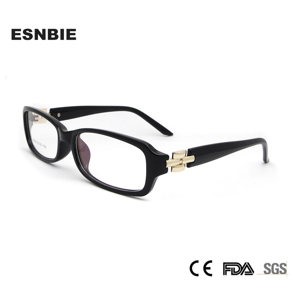 

ESNBIE Woman Glasses Optical Frames Luxury Designer Ladies Square Optical Eyewear Black Spectacle Frame Women