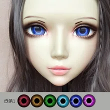 Best Offers (GL073) Sweet Girl Resin Half Head BJD Kigurumi Mask With Eyes Cosplay Anime Role Lolita Mask Crossdress Doll Best Offers (GL073) Sweet Girl Resin Half Head BJD Kigurumi Mask With Eyes Cosplay Anime Role Lolita Mask Crossdress Doll