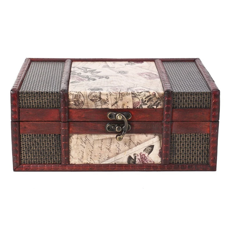 Коробка С Сокровищами 9,0 дюймов ретро-марки, маленькая коробка для хранения ювелирных изделий, коллекция карт, Подарочная коробка, подарки и Декор для дома