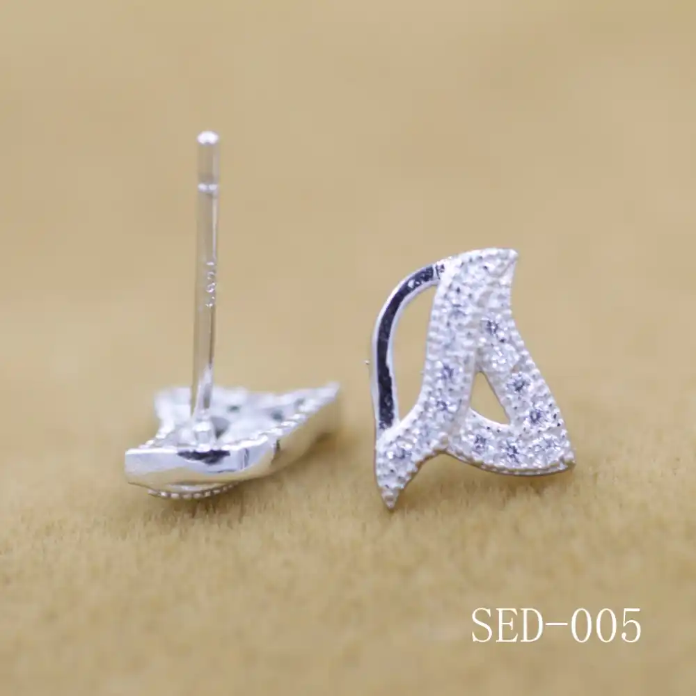 2017 Бесплатная доставка ювелирные изделия действительно 925 пробы сережки с серебристыми листьями инкрустация циркон цветок и лист серебряные серьги