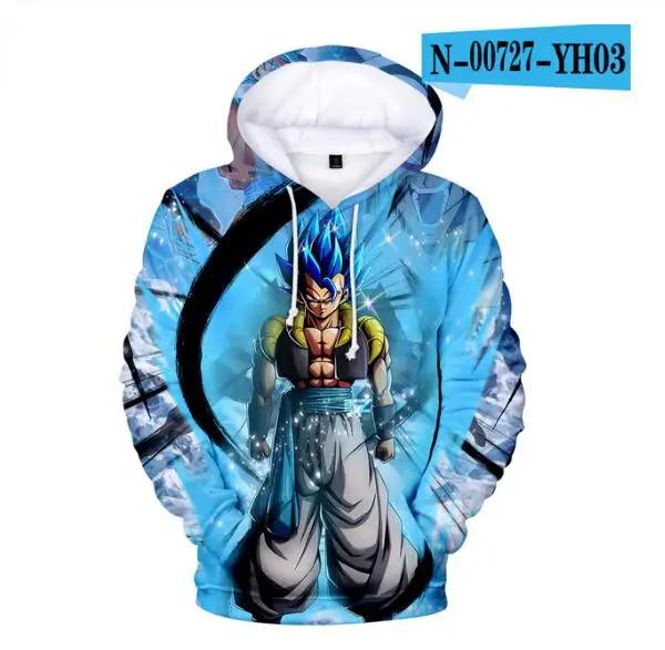 Anime Hoodie Dragon Ball Z Pocket Hooded Sweatshirt Kid Goku 3D Hoodies Pullovers Men Women Long Sleeve Outerwear Poleron Hombre - Цвет: 007