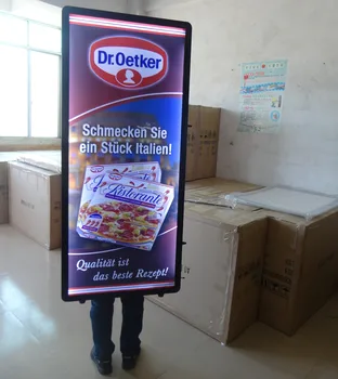 

Wholesale High Quality New model double faces LED backpack walking billboard with battery for outdoor advertising