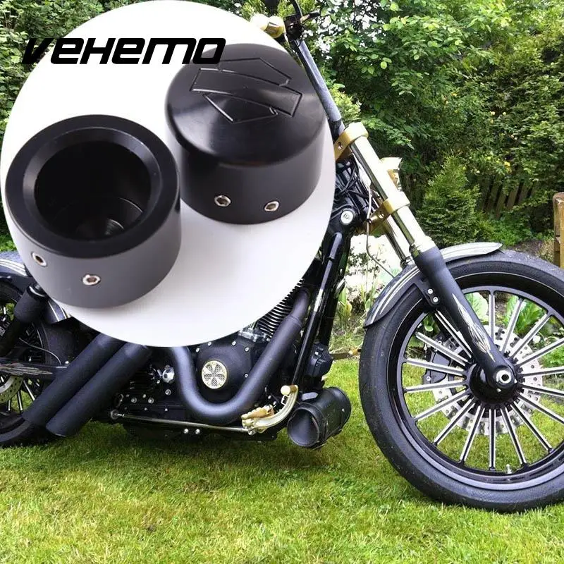 

Vehemo 2PCS Chrome Front Axle Nut Cover Cap Decorative Cover Cap Bolt For Harley