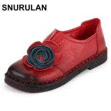 SNURULAN/Женские винтажные слипоны из натуральной кожи ручной работы на плоской подошве; мокасины; удобная мягкая подошва; нескользящая обувь