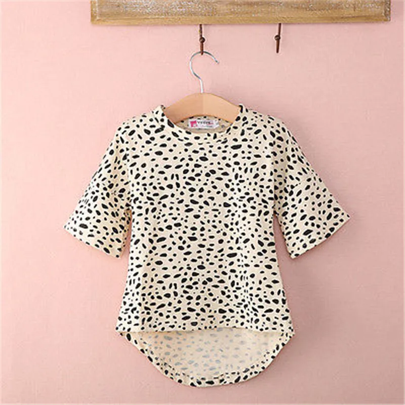 Emmababy High Quality arrival New born Baby Clothes Spring Antumn Long Sleeve Asymmetrical Leopard Dress Kids Girl | Мать и ребенок