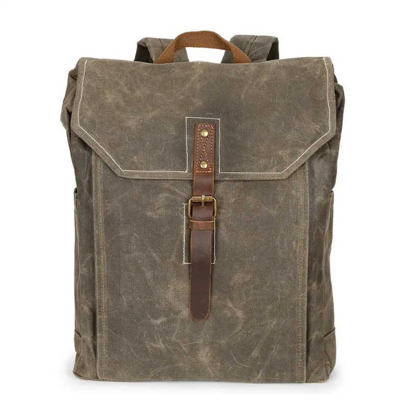 

Nesitu High Quality New Waterproof Vintage Grey Army Green Cyan Canvas Women Men Backpacks 14'' Laptop Man Travel Bags M5238