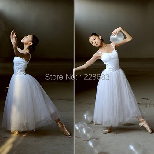 

Classical Professional White Swan Lake Ballet Costume Romantic Ballet Tutu Ballet Dresses For Performance Adult Long Tutu