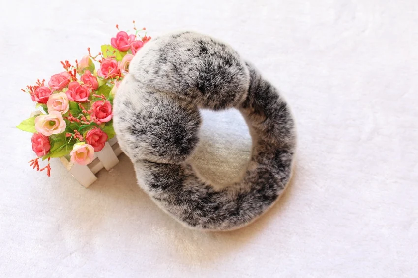 real rabbit fur winter earmuffs for girl (11)